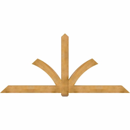 Ekena Millwork Redmond Rough Sawn Timber Gable Bracket, Western Red Cedar, 108"W x 49"H x 6"D x 6"F, 11/12 Pitch GBW108X49X0606RED00RWR